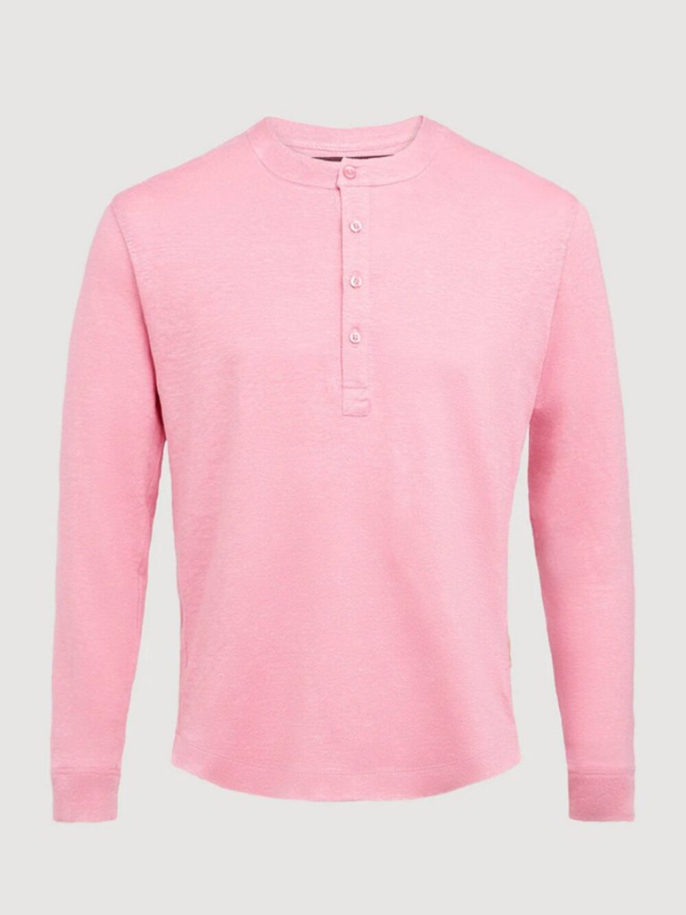 Y. Chroma Tropical Weight Linen Long Sleeve Henley